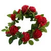 1 sztuk dekoracji ślubnej sztuczny jedwab róży kwiat winorośli wiszące girlanda wystrój domu kwiaty wienieci jedwabiu piwonia winorośli dekoracje