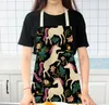 Cotton hemp aprons Female Sleeveless Unicorn cat dogs Apron cartoon animals Pinafore Eco Friendly Aprons home kitchen dress LXL1249