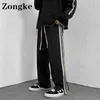 Zongke Patchwork Travail Pantalon Hommes Mode Chinois Taille 3XL Japonais Streetwear Hommes Pantalon Noir 2022 Printemps Nouveautés Y220308