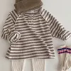MILANCEL vestiti per bambini camicetta per neonati a righe camicetta corta per bambine base camicia a maniche lunghe top per bambini 210226