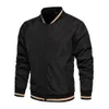 Vestes pour hommes Casual Automne Hiver Mens Solid Sports Bomber Vestes Slim Fit Stand Collier Mode Baseball Manteaux Vêtements Pour Hommes 201128