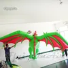 Индивидуальные подвесные надувные надувные летающие дракона 4 м длиной мультфильм модель животных зеленый злой птерозавр воздушный шар для концерта и ночного клуба партии украшения