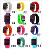 Kinderen elektronische LED-horloge designer horloge unisex led licht horloge mannen vrouwen polshorloge Slicone quartz horloges 12color goedkope E121406