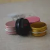 Empty Mini 5g 10g Aluminium Jars Metal Pink Gold Black Sample Lip Balm Deodorant BB Cream Mask Tin Case Makeup Container 50pcspls order