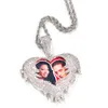 Hotsale homens mulheres ângulo coração personalizado foto medalhões colar de pingente com 24 polegadas corda cadeia presente agradável para amigo para família