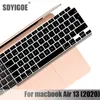 Клавишные чехлы для 2021 г. Закрытие для ноутбука 13 -дюймовый A2179 Силиконовый русский французский французский французский