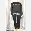 여성용 tracksuits 플러스 사이즈 xl 5xl 여성용 sweatsuits 여성용 two piece set 편지 인쇄 스웨트 팬츠 tracksuit 겨울 의류