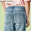 Giordano Jeans Uomo Jeans dritti a vita media Jeans in cotone multitasche larghi Jeans dritti Calca Masculina 01110069 201111