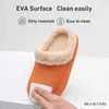 Utune Waterdichte Schoenen Winter Dames Slippers Indoor Warm Dikke Zool Mannen Huis Schoenen met Burrs Eva Antislip Buiten Schoenen W220218