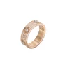ファッション女性の結婚指輪高品質316Lチタンスチールジュエリーヨーロッパの新しい愛のダイヤモンドリング