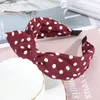 Rabbit Ears Hårband Polka Dot Bezel Hair Hoop For Women Top Knot Hair Bow Pannband Fashion Hair Accessories6575820