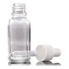 5 - 100ML Clear Glass Bottles with Glass Eye Dropper Pipette for Essential oils Chemistry Lab