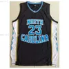 Cousu personnalisé Michael # 23 Maillot de basket-ball de Caroline du Nord pour femmes et hommes, maillots de basket-ball XS-6XL NCAA