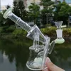 2020 Showerhead Water Pipes Hookahs Recycler Percolator Water Glass Bongs Sidecar 14mm Female Joint With Bowl Oil Dab Rigs