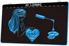 LD5692 Skönhet Nails Art Hair Salon 3D Gravering Led Light Sign grossisthandel
