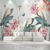 Custom qualsiasi taglia murale wallpaper 3D dipinto a mano pianta fiori pittura murale soggiorno camera da letto casa decor papel de parede sala