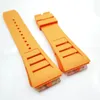 Bracelet en caoutchouc de bande de montre orange de 25 mm pour RM011 RM 50-03 RM50-01