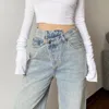 Mom Women's Jeans Baggy High Waist Straight Pants Women White Black Fashion Casual Loose Undefined Trousers 210203