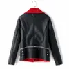 FTLZZ Faux Sheepskin Coats Women Winter Hem Detachable Faux Soft Leather Lamb Fur Zipper Jacket Pu Moto Black Red Outerwear LJ201012