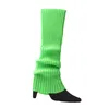 Damen-Beinstulpen aus geripptem Strick, kniehohe Socken für Party, Sport, Yoga, Tanz, 80er-Jahre-Musik-Motto-Party-Requisiten