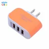 Candy Color 5V 3.1A US EU Plug 3 porte USB Wall Home Travel Adattatore per caricabatterie CA per Samsung S6 S7 per Huawei 50 pezzi