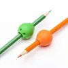 Round Silicone Pencil orthosis Beginner Writing Aid Tool Baby Posture Correction Tool Pen Holder Kids Supplies Cartoon Accessories M3027