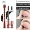 QIC 4D Mascara Double Ended Black Fiber Thick Volume Cruling Lengthening Rose Plating Non Smudge Natural Looking Coloris Gold Cosmetic Eyes Makeup