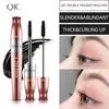 QIC 4D Mascara Dubbel beëindigde zwarte vezels dik volume Crucering verlenging Rose plating Non Smudge Natural Looking Coloris Gold Cosm5366525