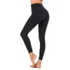 Taille haute couleur unie Double visage ponçage peau nue pantalons de Yoga vêtements de sport femmes course Fitness entraînement femmes Leggings collants