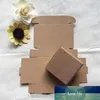 Confezione regalo per feste 7.5X7.5x3CM Piccola scatola di carta Kraft marrone Scatole per imballaggio in cartone per accessori per caramelle regalo per matrimoni