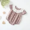 Romper Summer Newborn Jumpsuit Ruffle Infant Girls Sunsuit Cotton Baby Girl Clothes 201027