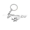 Keychains Mustang key three color flag personalized creative double sided