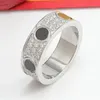 Bijoux Bagues Titane Acier Bague De Fiançailles De Mariage 2/3 Rangées Zircon Diamant Pour Hommes Et Femmes 2 Couleur Sélectionner avec sac à poussière cadeau