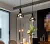 Modern Smoke Gray Glass Pendant Lights Nordic dining room Special Disc Design Pendant Lamp lustre hanging lamp Lighting Fixtures