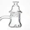 Quartz Banger Nail med Carb Cap Beads Top Quailty 10mm 14mm 18mm Man Kvinna Glas Bongs 4mm Tjock Kvarts Banger med 2 hål