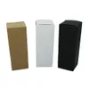 Boîte d'emballage en papier Kraft blanc noir, 100 pièces, 10ml/20ml/30ml/50ml/100ml, flacon compte-gouttes, cosmétiques, tubes cadeaux de fête en carton
