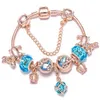 Top Qualité Or Rose Argent Charme Perles Murano Verre Dream Catcher Coeur Cristal Papillon Convient Européenne Pandora Charms Bracelets Chaîne De Sécurité Bijoux DIY Femmes