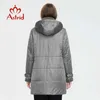 Astrid Winter Jacket Mulheres Collar Fur Collar Faux Fur Tops Moda Plus Size Parkas Casaco Mulher Windproof Parka Com Capuz At-10057 211221