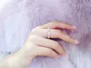 2021 Luxurious qualtiy ring with heart sparkly diamond in 20" size charm jewelry for women wedding gift free shipping PS6435