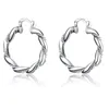 Charm Dress Up Girl Silver Jewelry Hoop Earring European Style Creative Ed Rope Round For Women Exquisite Git Present19266836