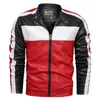 Hommes Automne Hiver Moto Bomber Vestes Homme PU Cuir Slim Fit Biker Veste Manteau Homme Faux Cuir Manteaux En Plein Air 201127