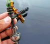 Nova ferramenta de vidro de vidro com espessura pyrex vidro colorido Poseidon estilo tridente grande engraçado óleo de cera de óleo