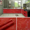 Wallpapers PVC Reflective Starry Sky Flowers Pattern Wallpaper Self Adhesive Water Oil Proof Wall Stickers For Kitchen Peel And Stick Paper