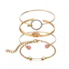 Montres-bracelets pour femmes ensemble montres analogiques à quartz en or rose pour dames montre-bracelet en acier inoxydable pour femme 201119