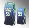 Dallas''mavericks''men Luka Doncic Kristaps Porzingis Seth Curry Maxi Kleber Tim Hardaway Jr. Blue Custom Jersey