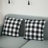 Christmas Buffalo Check Plaid Throw Pillow Case Covers Cushion Cases for Farmhouse Home Decor Red and Black 18 Inch JK2010XB