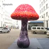Éclairage géant des champignons gonflables de champignons à mention de montgolage de champignons explosifs de champignons avec une casquette en dôme rouge pour la décoration de la fête dansante