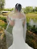 Voile de mariée chapelle blanc cristal perlé Long voile de mariée avec peigne accessoires de mariage veu de novia Drop9668396