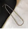 Nowy naszyjnik Hiphop vintage metalowy łańcuch Naszyjniki dla kobiet U kształt łańcuch Naszyjnik punkowy biżuteria gotycka colliers2625