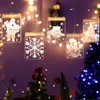 3D -LED -Weihnachtslichter Fee leichte Garland Vorhangfestono -Operated Hanging Lamp Fenster Home Decor298l9939353